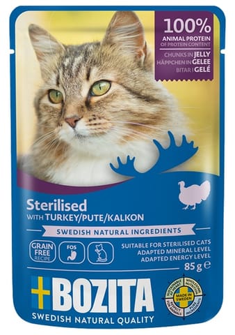 ⁨Bozita Cat Sterilised Indyk w galaretce saszetka 85g⁩ w sklepie Wasserman.eu