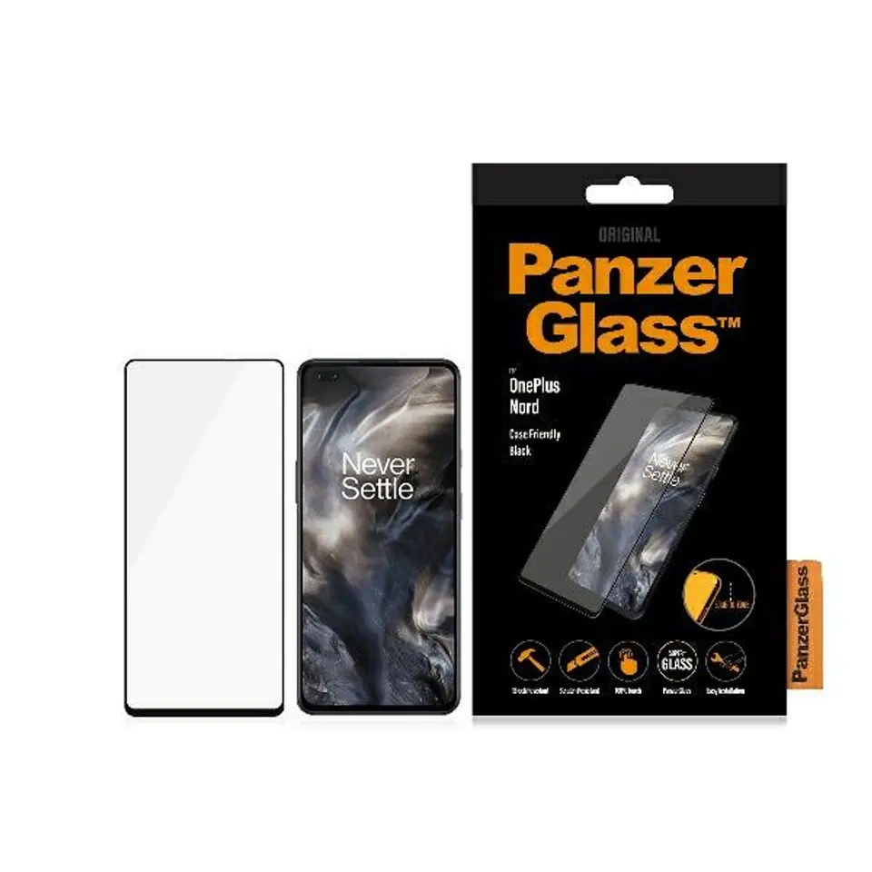 ⁨PanzerGlass E2E Super+ OnePlus Nord Case Friendly black/black⁩ at Wasserman.eu