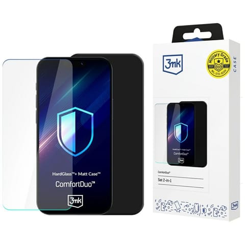 ⁨Zestaw 3MK ComfortDuo Matt Black do  Samsung Galaxy S25 czarny/black⁩ w sklepie Wasserman.eu