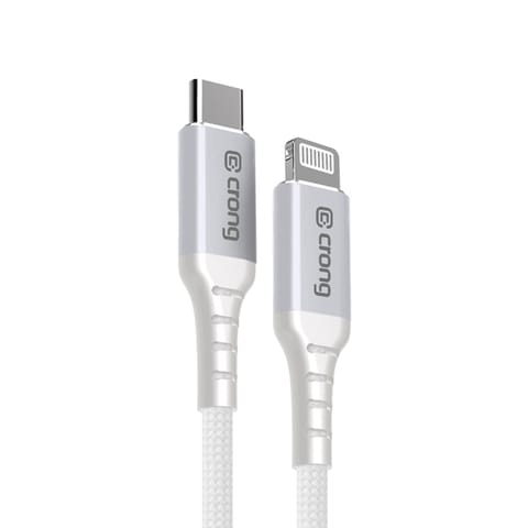 ⁨Crong Armor Link - Kabel USB-C Lightning Fast Charging MFi 150cm (biały)⁩ w sklepie Wasserman.eu