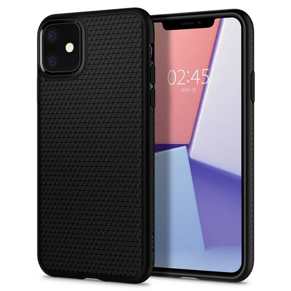 ⁨Spigen Liquid Air iPhone 11 czarny black 076CS27184⁩ w sklepie Wasserman.eu