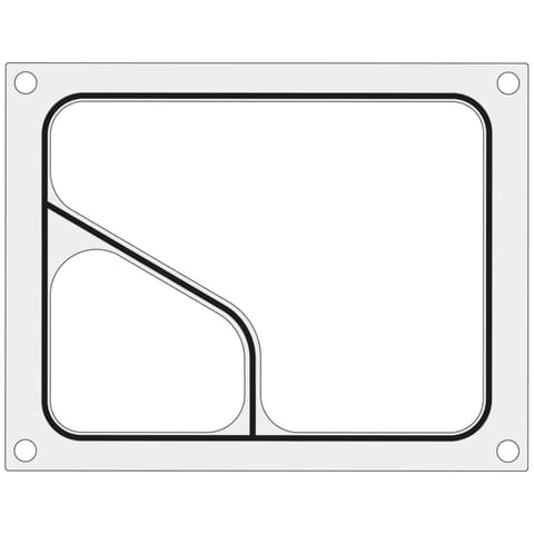 ⁨Matrix mold for BOKAMA welding machines per tray without division 137x96 mm + container dia. 115 mm - Hendi 805947⁩ at Wasserman.eu