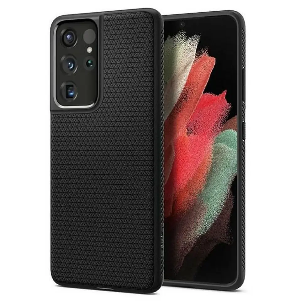 ⁨Spigen Liquid Air Samsung G998 S21 Ultra czarny mat/black matte ACS02350⁩ w sklepie Wasserman.eu