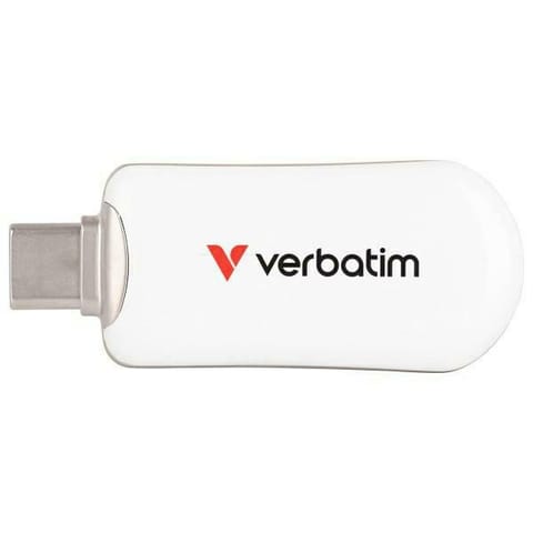 ⁨Pendrive Verbatim Plectra 128GB USB-C     biały/white 30229⁩ w sklepie Wasserman.eu