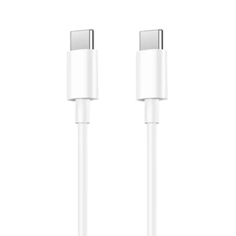 ⁨Kabel USB Typ-C do Typ-C PD 20W 2m Biały Denmen Szybkie Ładowanie⁩ w sklepie Wasserman.eu