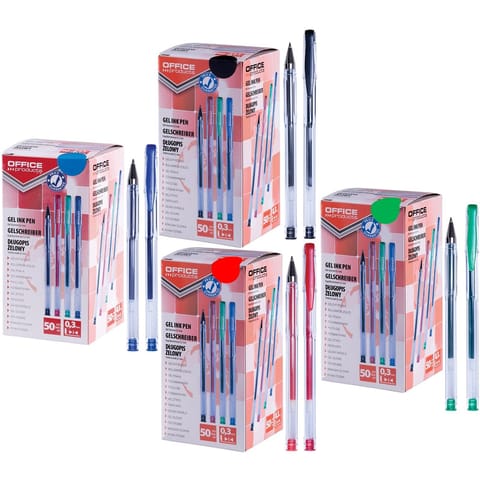 ⁨Długopisy żelowe Office Products Classic 0.5mm czerwony⁩ w sklepie Wasserman.eu