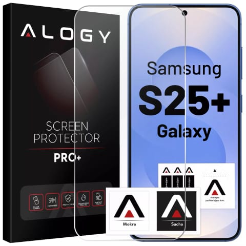 ⁨Szkło hartowane do Samsung Galaxy S25+ Plus ochronne szkiełko na ekran 9H Alogy Heavy Pro+™️⁩ w sklepie Wasserman.eu