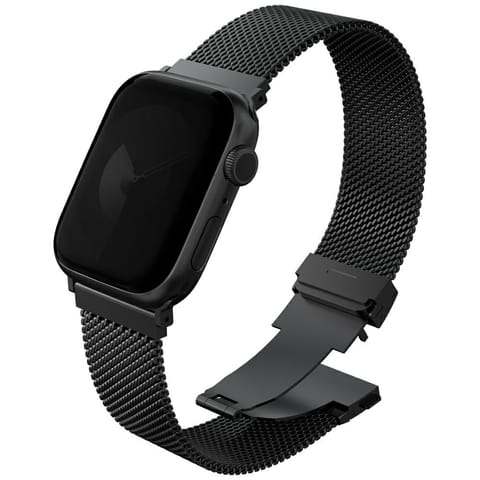 ⁨Pasek UNIQ Dante Pro do Apple Watch       42/41/40mm Stainless Steel grafitowy czarny⁩ w sklepie Wasserman.eu