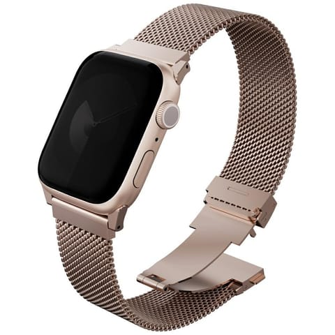 ⁨Pasek UNIQ Dante Pro do Apple Watch      49/46/45/44mm Stainless Steel metaliczny różowy⁩ w sklepie Wasserman.eu