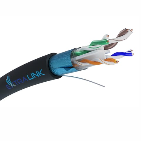 ⁨EXTRALINK CAT6 FTP (F/UTP) V2 OUTDOOR TWISTED PAIR 25M⁩ w sklepie Wasserman.eu