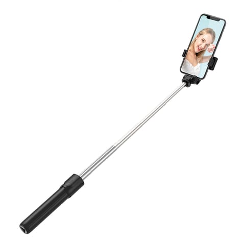 Selfie stick teleskopowy z pilotem stojak tripod na telefon 0.7m - czarny w sklepie Wasserman.eu