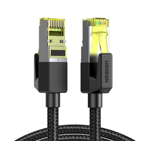 Kabel przewód Ethernet sieciowy RJ45 Cat 7 10Gbps 10m - czarny w sklepie Wasserman.eu