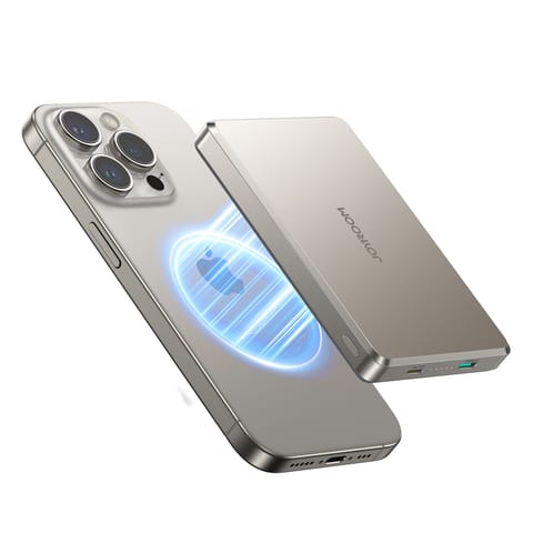 ⁨Powerbank Pro 10000mAh ultracienki magnetyczny PD 20W USB-C Lightning - tytanowy⁩ w sklepie Wasserman.eu