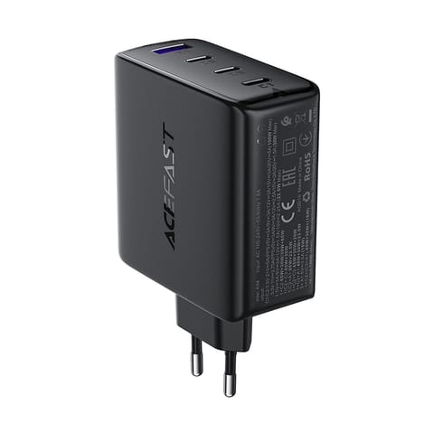⁨Ładowarka sieciowa A94 GaN2 USB-A 3x USB-C PD 100W - czarna⁩ w sklepie Wasserman.eu
