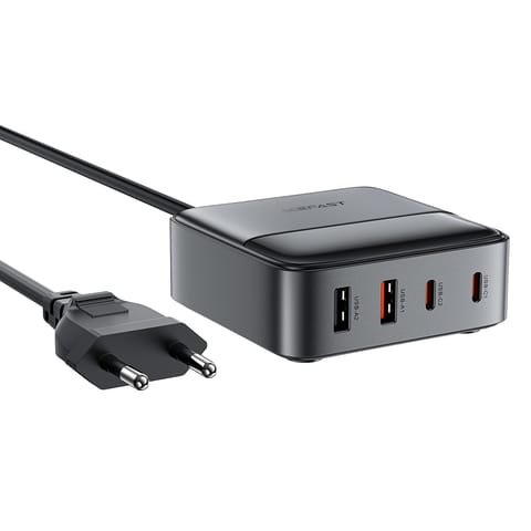 Ładowarka sieciowa stacja zasilania biurkowa Z6 GaN 2x USB-A 2x USB-C PD 65W - czarna w sklepie Wasserman.eu