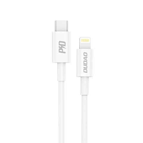 ⁨Kabel przewód L6X USB-C - iPhone Lightning PD 20W 1m - biały⁩ w sklepie Wasserman.eu