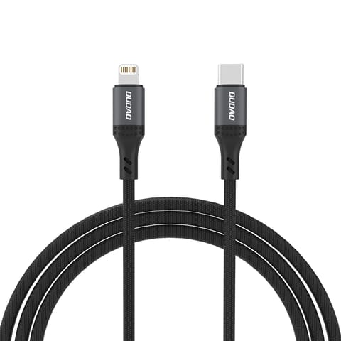 Kabel przewód z oplotem L3CL USB-C - Lightning 30W 2m - czarny w sklepie Wasserman.eu