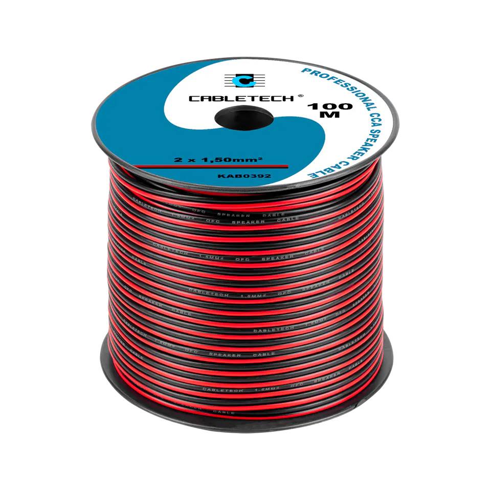 Kabel głośnikowy CCA 1.5mm czarno-czerwony w sklepie Wasserman.eu