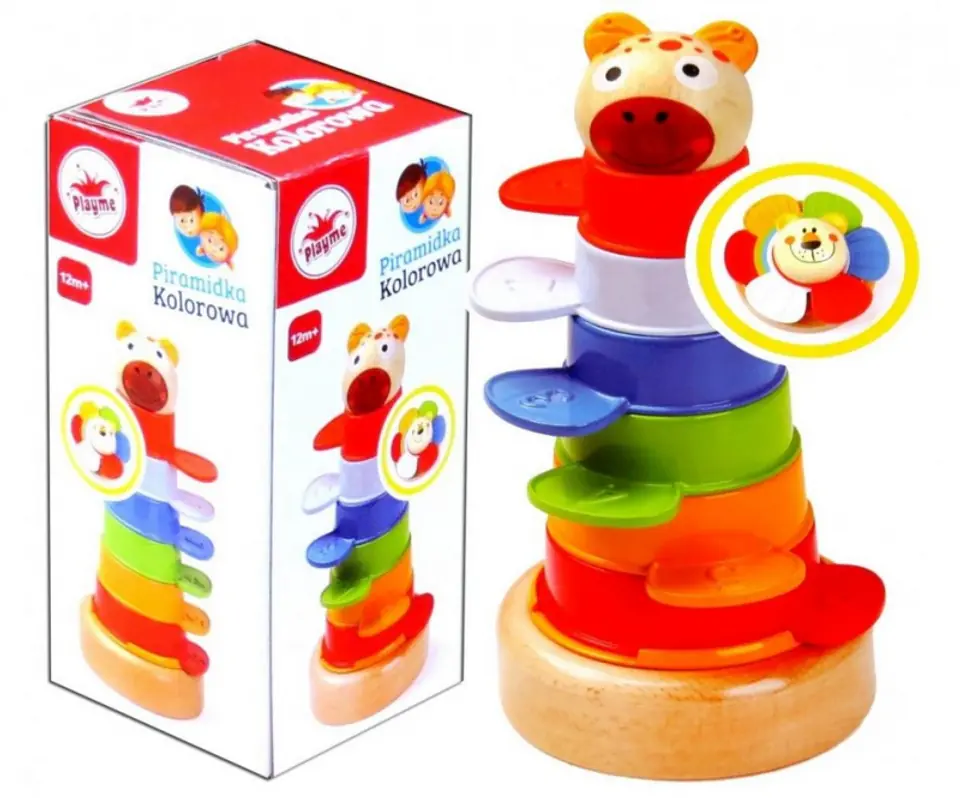 COLOR PYRAMID WOODEN PLASTIC PLAYME at Wasserman.eu