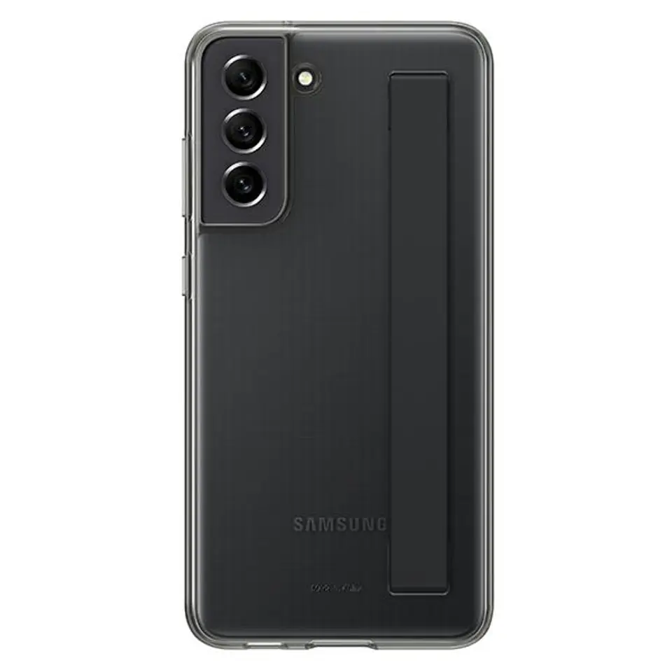 ⁨Etui Samsung EF-XG990CBEGWW S21 FE 5G G990 czarny/black Slim Strap Cover⁩ w sklepie Wasserman.eu