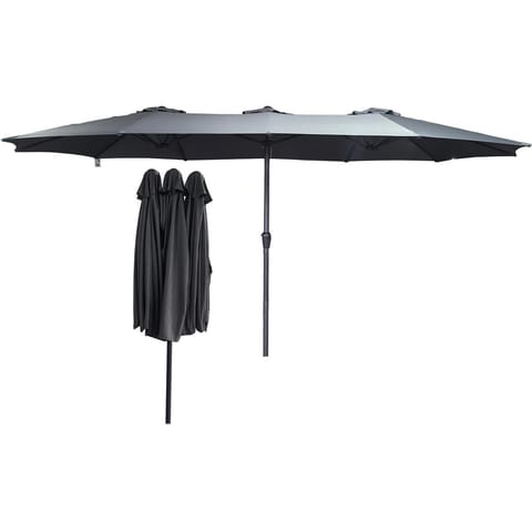 ⁨PARASOL OGRODOWY XXXL 2.7x4.6M SZARY SASKA GARDEN⁩ w sklepie Wasserman.eu