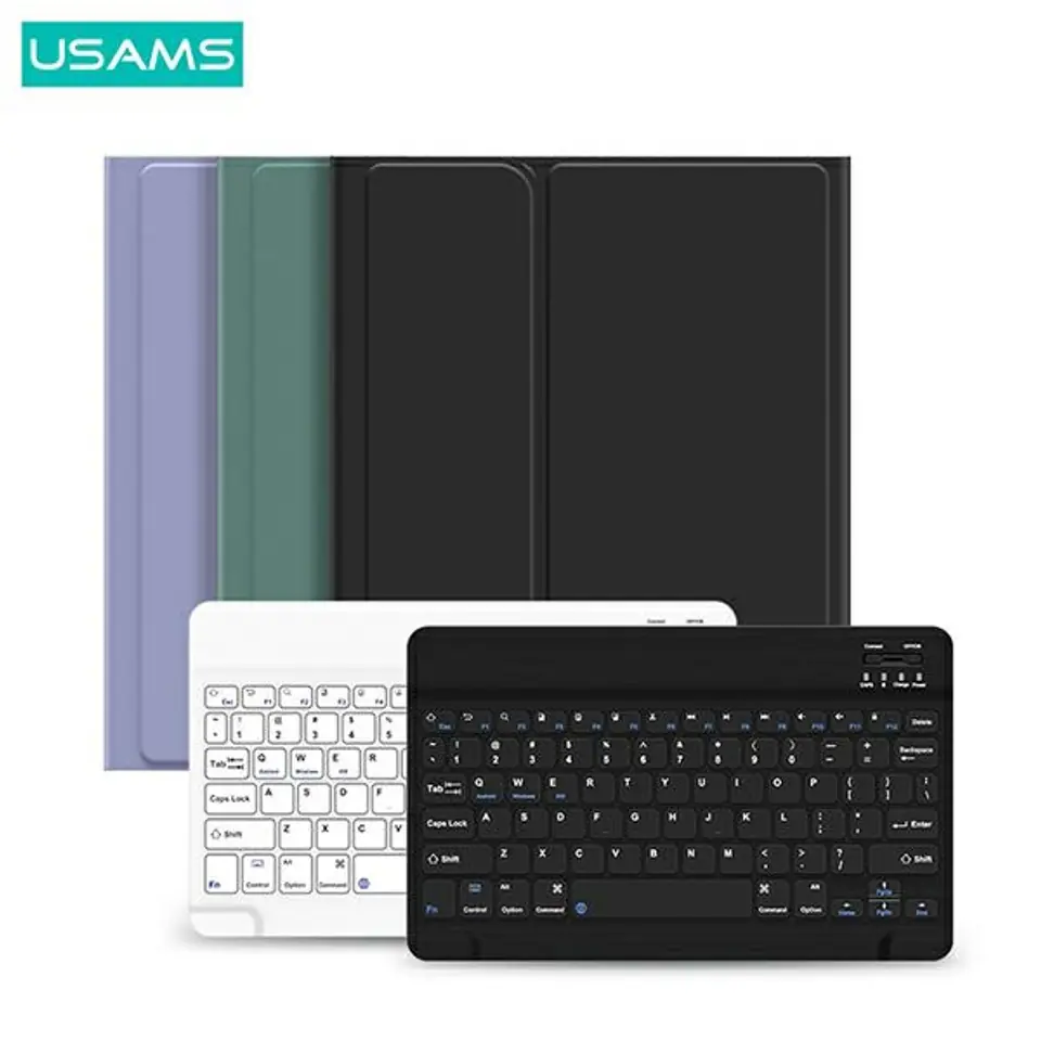 ⁨USAMS Etui Winro z klawiaturą iPad 10.2" czarne etui-czarna klawiatura/black cover-black keyboard IP1027YR01 (US-BH657)⁩ w sklepie Wasserman.eu