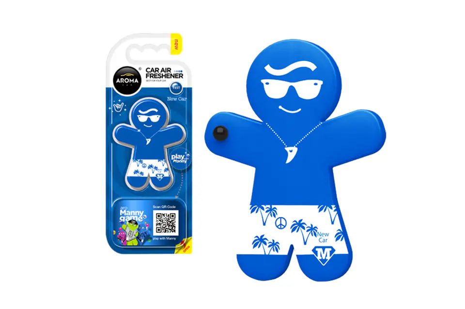 ⁨Odświeżacz powietrza aroma car manny - new car⁩ w sklepie Wasserman.eu