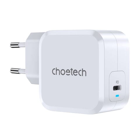 ⁨Ładowarka sieciowa PD8007  USB-C PD45W Choetech EU (biały)⁩ w sklepie Wasserman.eu