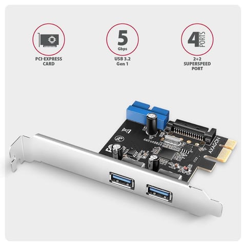 ⁨PCEU-232RS controller PCIe, 2x2x port USB UAS⁩ at Wasserman.eu