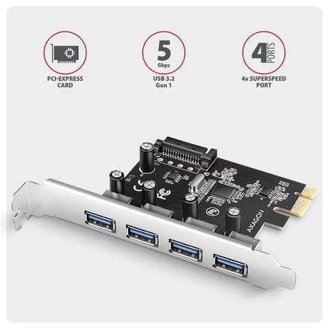 ⁨PCEU-430RS kontroler PCIe, 4x port USB UASP⁩ at Wasserman.eu