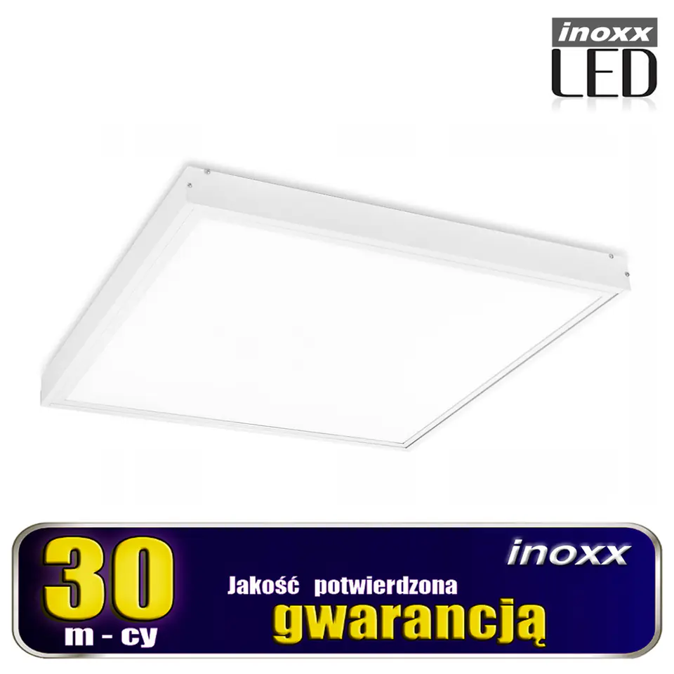 ⁨Panel led 60x60 36w lampa sufitowa kaseton 3000k ciepły +  ramka natynkowa⁩ w sklepie Wasserman.eu