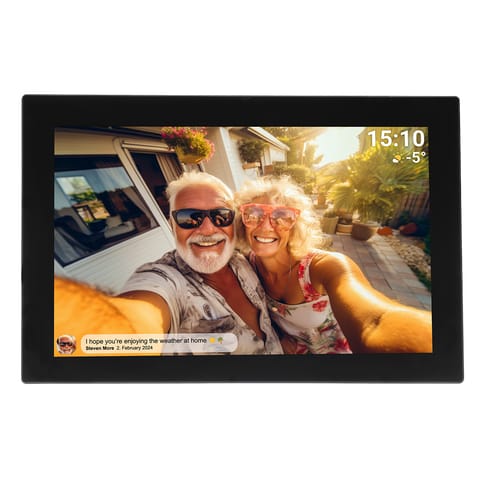 ⁨Denver PFF-1037B digital photo frame Black 25.6 cm (10.1") Touchscreen Wi-Fi⁩ at Wasserman.eu