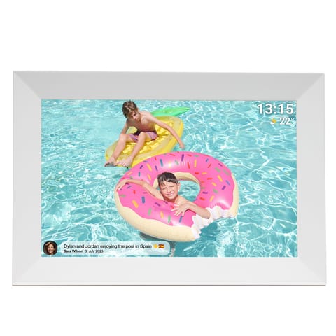 ⁨Denver Photo Frame with FRAMEO 10.1" 16GB white⁩ at Wasserman.eu