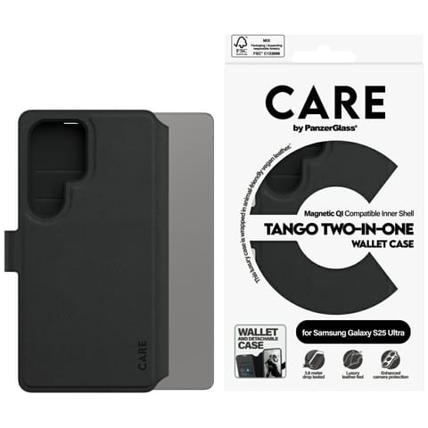 ⁨Etui CARE by PanzerGlass Feature Tango   2w1 Wallet do Samsung Galaxy S25 Ultra czarny⁩ w sklepie Wasserman.eu