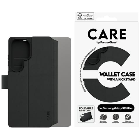 ⁨Etui CARE by PanzerGlass Feature Wallet  Kickstand do Samsung Galaxy S25 Ultra czarny⁩ w sklepie Wasserman.eu