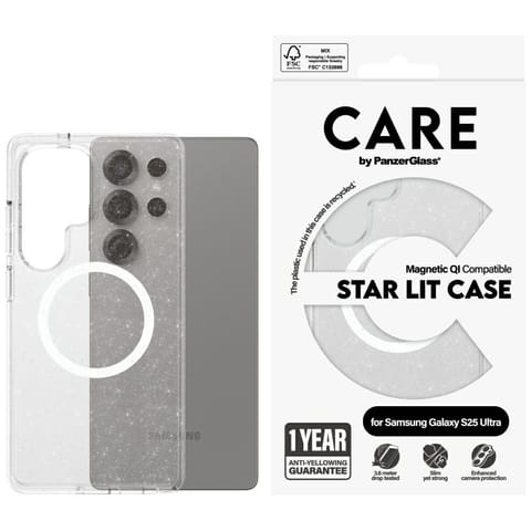 ⁨Etui CARE by PanzerGlass Flagship Urban  Combat StarLight White QI do Samsung Galaxy S25 Ultra przezroczysty⁩ w sklepie Wasserman.eu