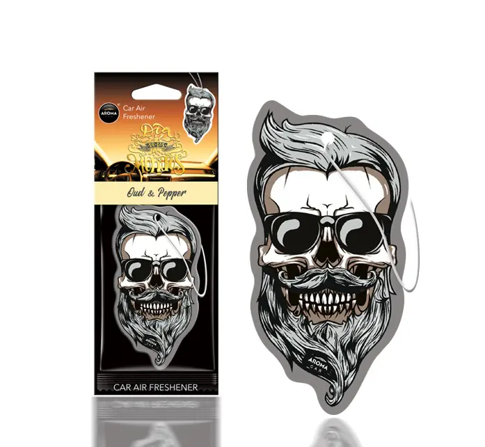 ⁨Air freshener muertos oud & pepper skull⁩ at Wasserman.eu