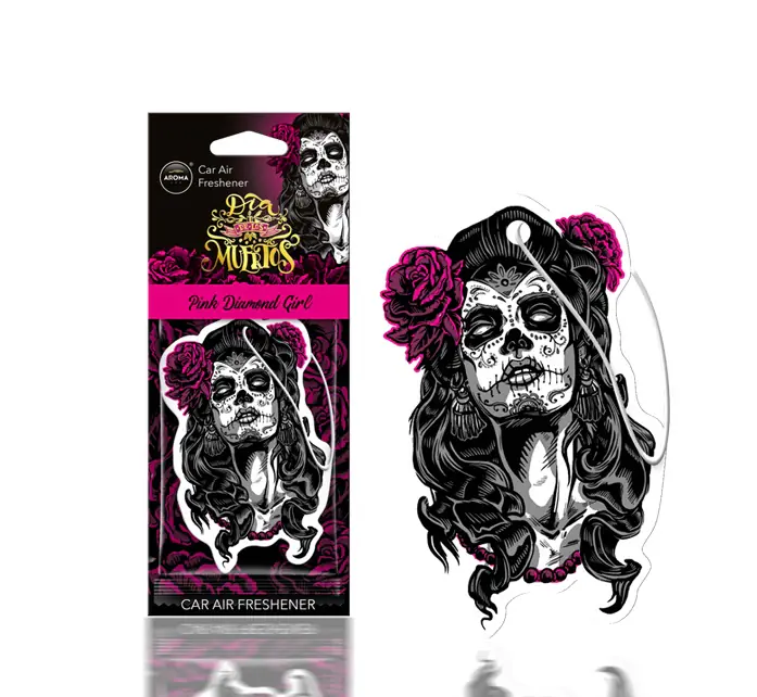 ⁨Air freshener muertos blue diamond girl⁩ at Wasserman.eu