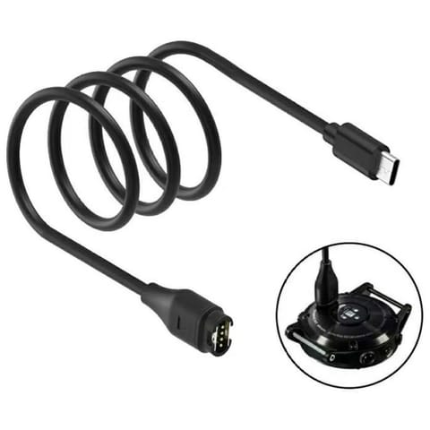 ⁨Kabel USB-C Beline do ładowania zegarków  Garmin 1m czarny⁩ w sklepie Wasserman.eu