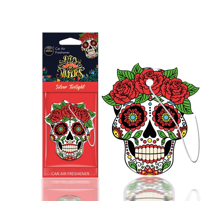 ⁨Muertos silver tatoo air freshener⁩ at Wasserman.eu