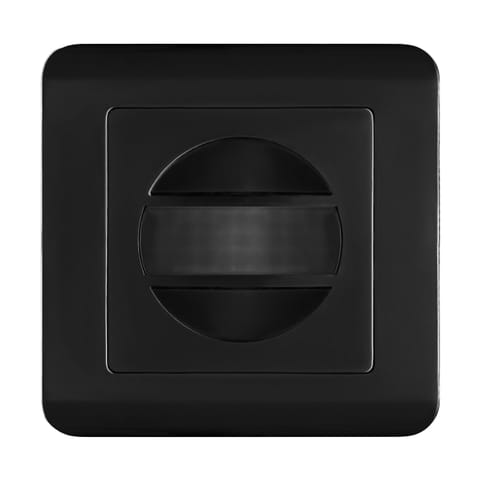 ⁨Czujnik ruchu, 2 żyłowy, 160st. IP20, 300W, do puszki, czarny⁩ w sklepie Wasserman.eu