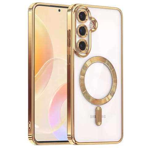 ⁨Etui do Samsung Galaxy S25 Alogy LuxeShield™️ Glamour Luxury Ring obudowa z osłoną aparatów Złote⁩ w sklepie Wasserman.eu