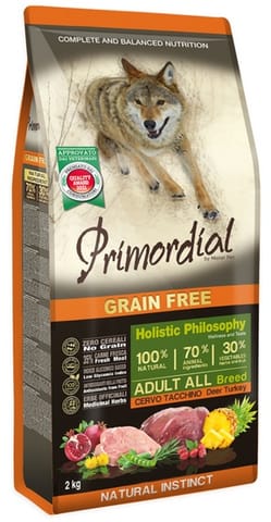 ⁨Primordial Dog Grain Free Adult Deer & Turkey 2kg⁩ w sklepie Wasserman.eu