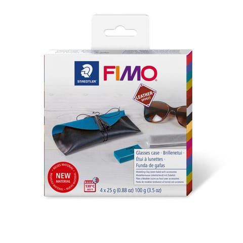 ⁨Zestaw FIMO effect leather Etui 4 kostki 25g + akcesoria Staedtler⁩ w sklepie Wasserman.eu