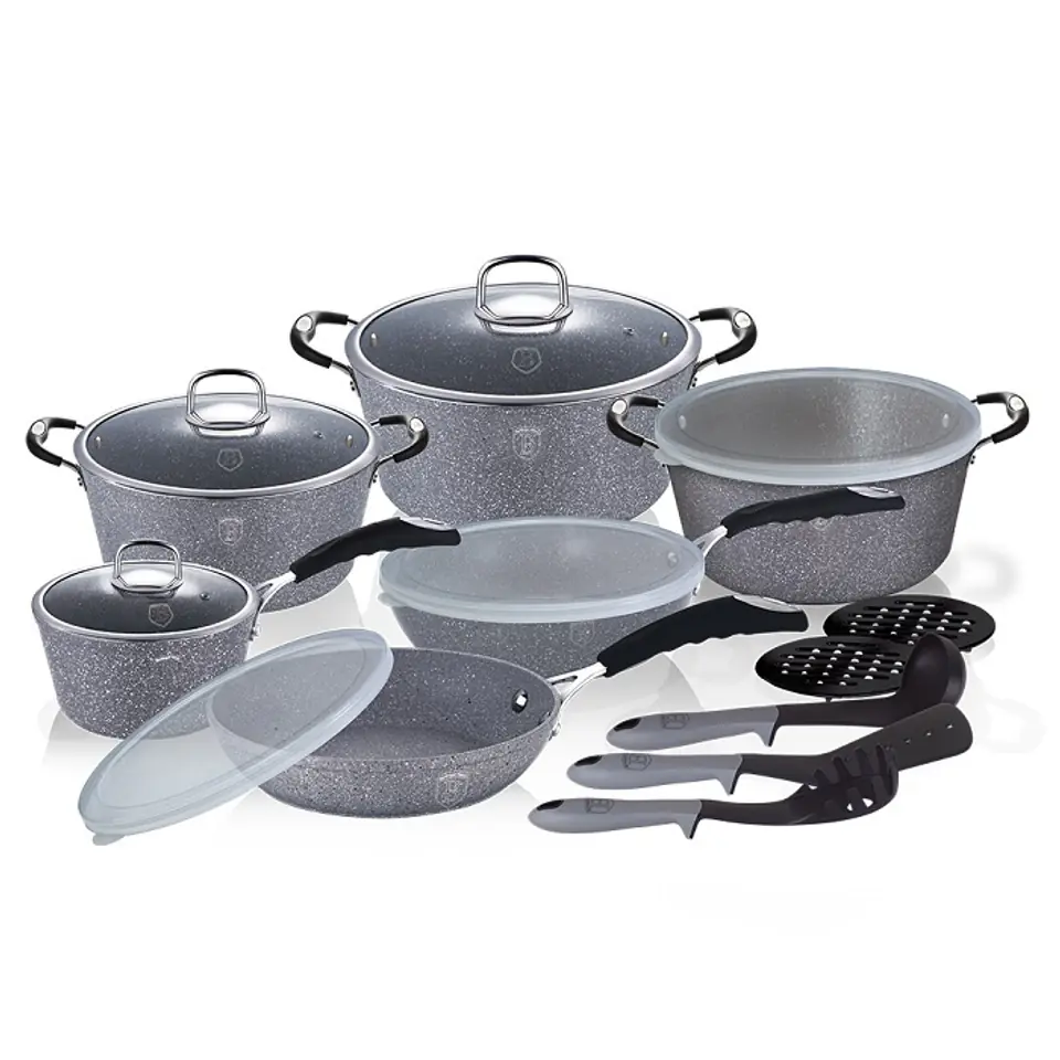 GRANITE POT SET BERLINGER HAUS BH-6196 STONE TOUCH at Wasserman.eu