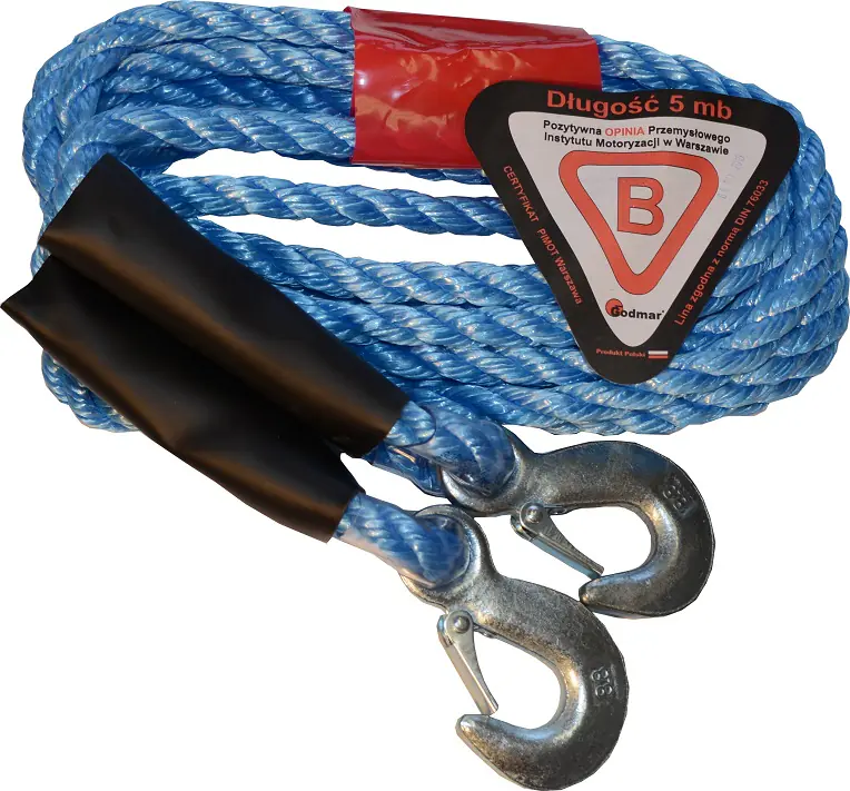 ⁨Titanium tow rope dmc 1450 - 2500 kg 5m⁩ at Wasserman.eu