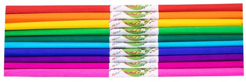 ⁨Bibuła marszczona 50 x200cm TĘCZA MIX 10 kolorów 10 rolek⁩ w sklepie Wasserman.eu