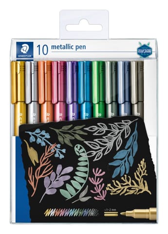 ⁨Marker metaliczny okrągła końcówka M miks 10 kol. w opak Staedtler⁩ w sklepie Wasserman.eu