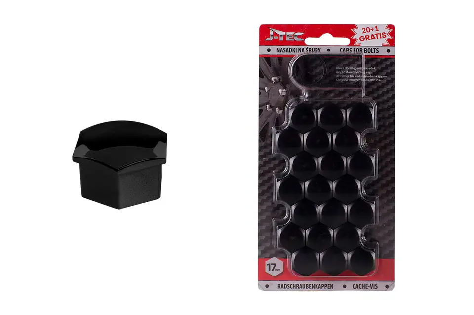 ⁨Screw caps 17 mm black⁩ at Wasserman.eu