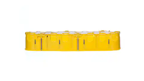 ⁨Patibox Flush-mounted quadruple horizontal box IP20 yellow 080054⁩ at Wasserman.eu